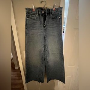 Banana Republic High Waisted Wide Leg Crop Jeans